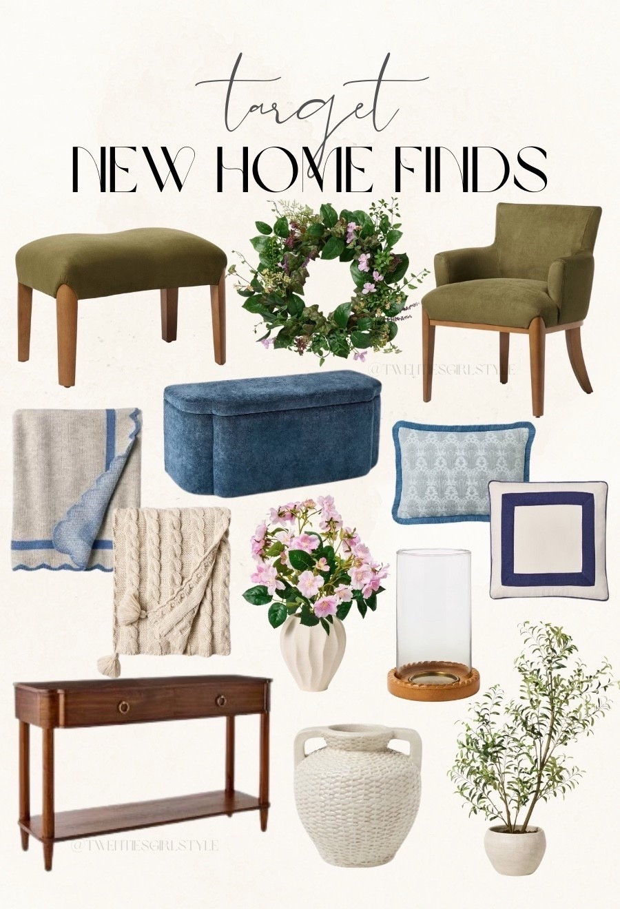 Target new home finds 🙌🏻🙌🏻

Studio McGee, spring collection, ottoman, chair, console table, throw, throw pillow, full plant, full flowers, spring flowers wreath, target home decor

#LTKSeasonal #LTKHome

#LTKSeasonal #LTKHome