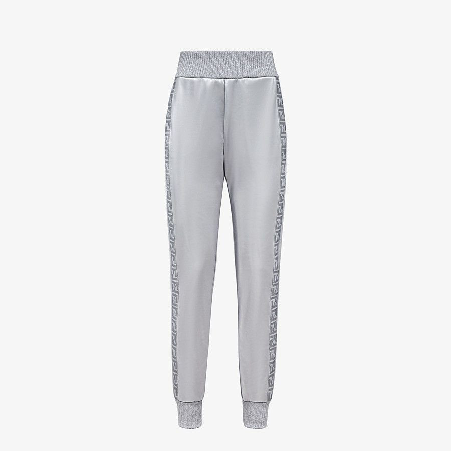 Silver tech fabric jogging pants - pants | Fendi | Fendi Online Store | Fendi