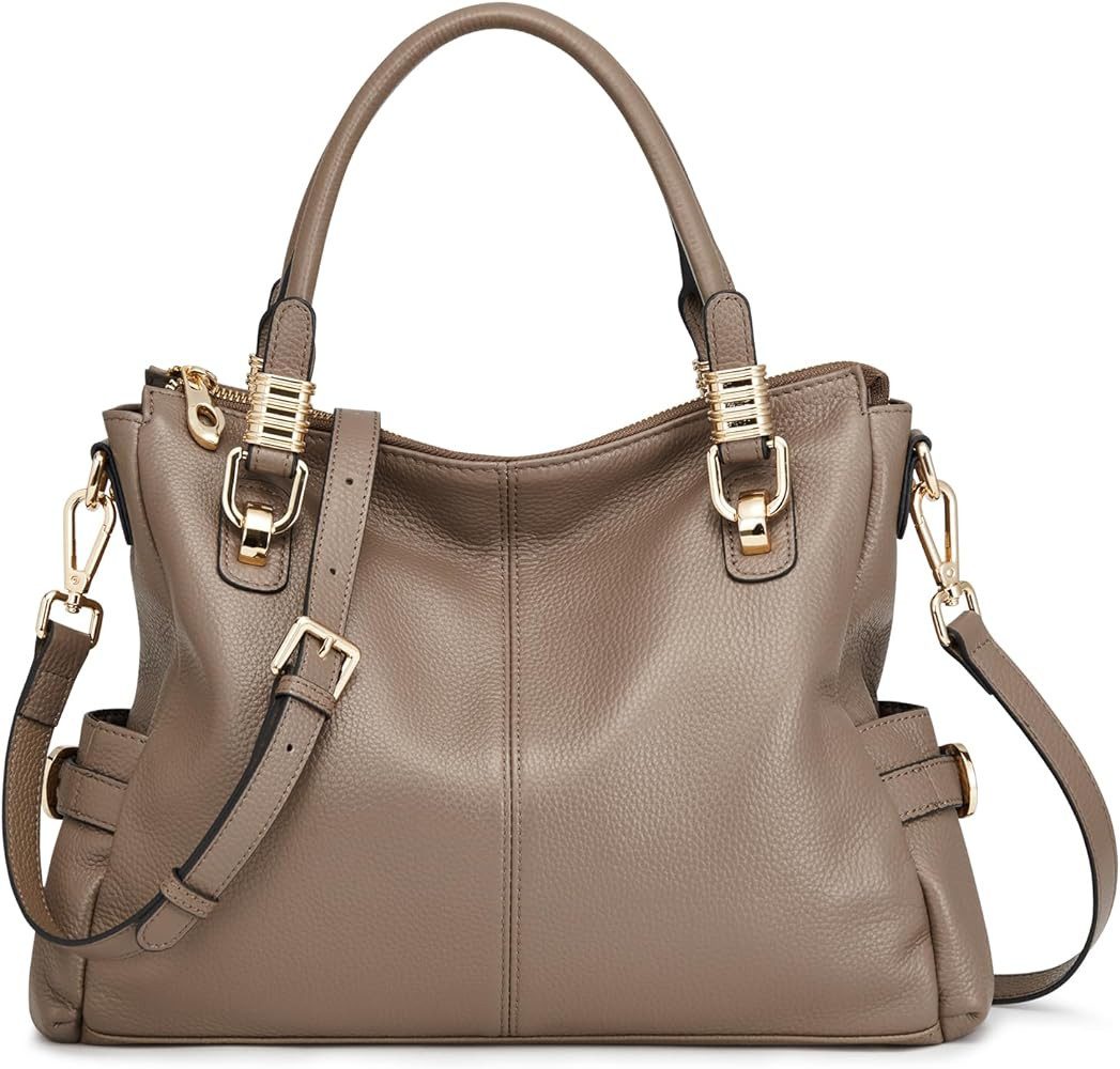Kattee Soft Women Genuine Leather Purses and Handbags Satchel Tote Shoulder Bag | Amazon (US)