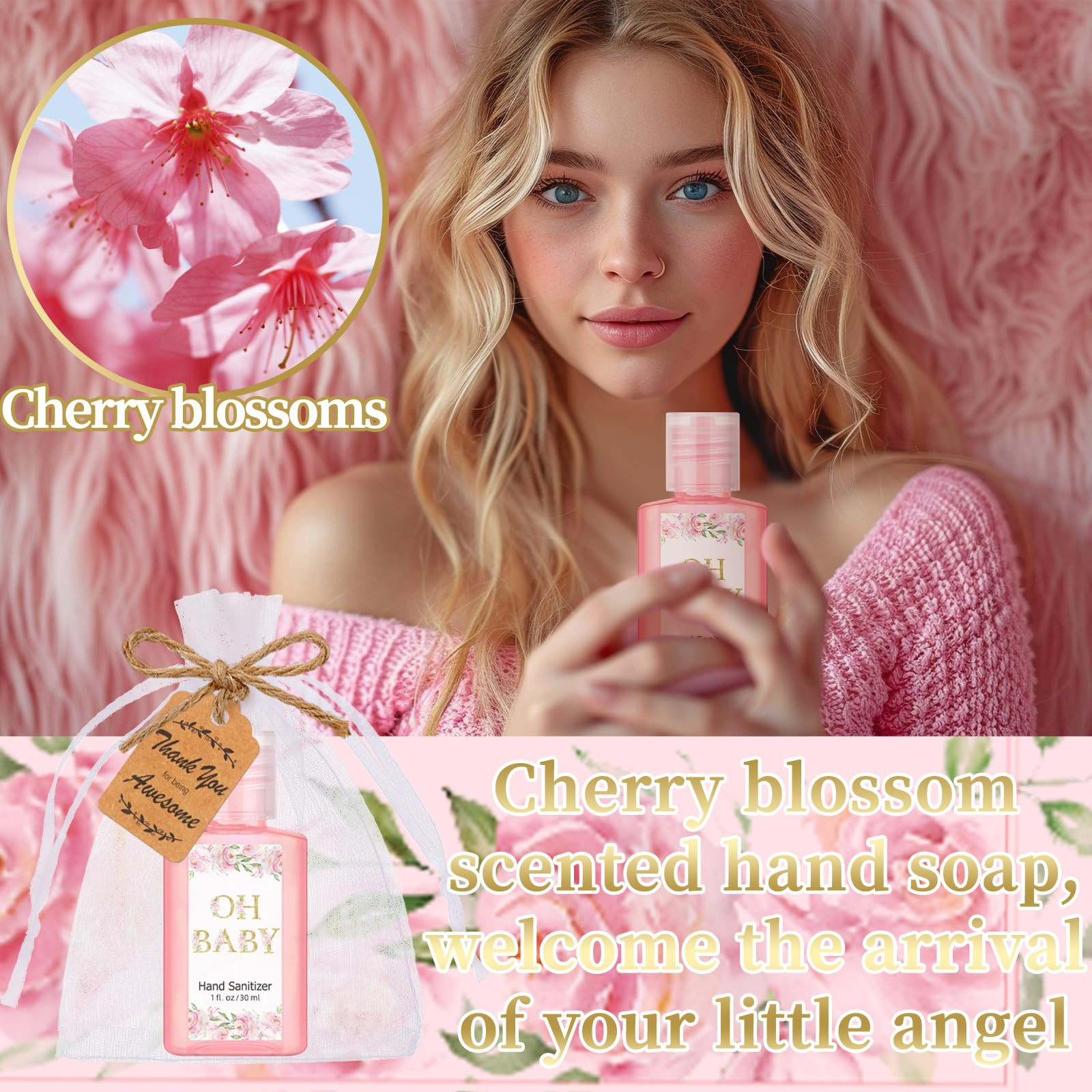 Frienda 24 Sets Baby Shower Hand Sanitizer Gift Set Travel Size Hand Sanitizers Gift Bulk Mini Sa... | Amazon (US)