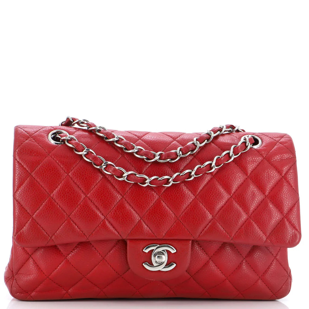 Classic Double Flap Bag Quilted Caviar Medium | Rebag