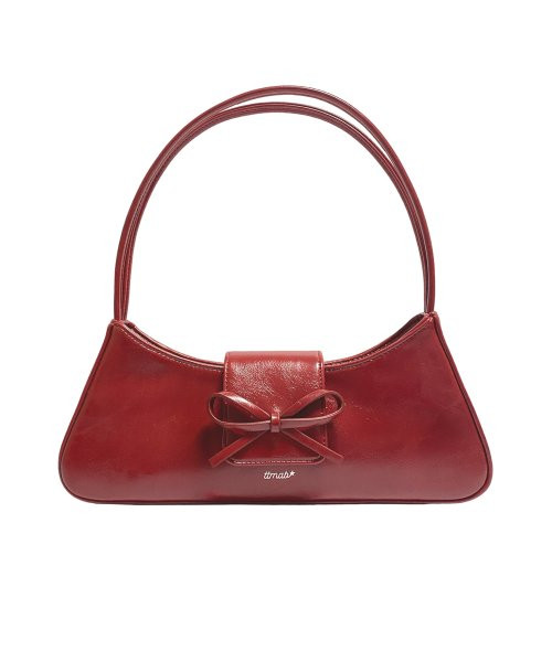 Bow Small Baguette Bag - Fishnet Stockings Red | Musinsa Global