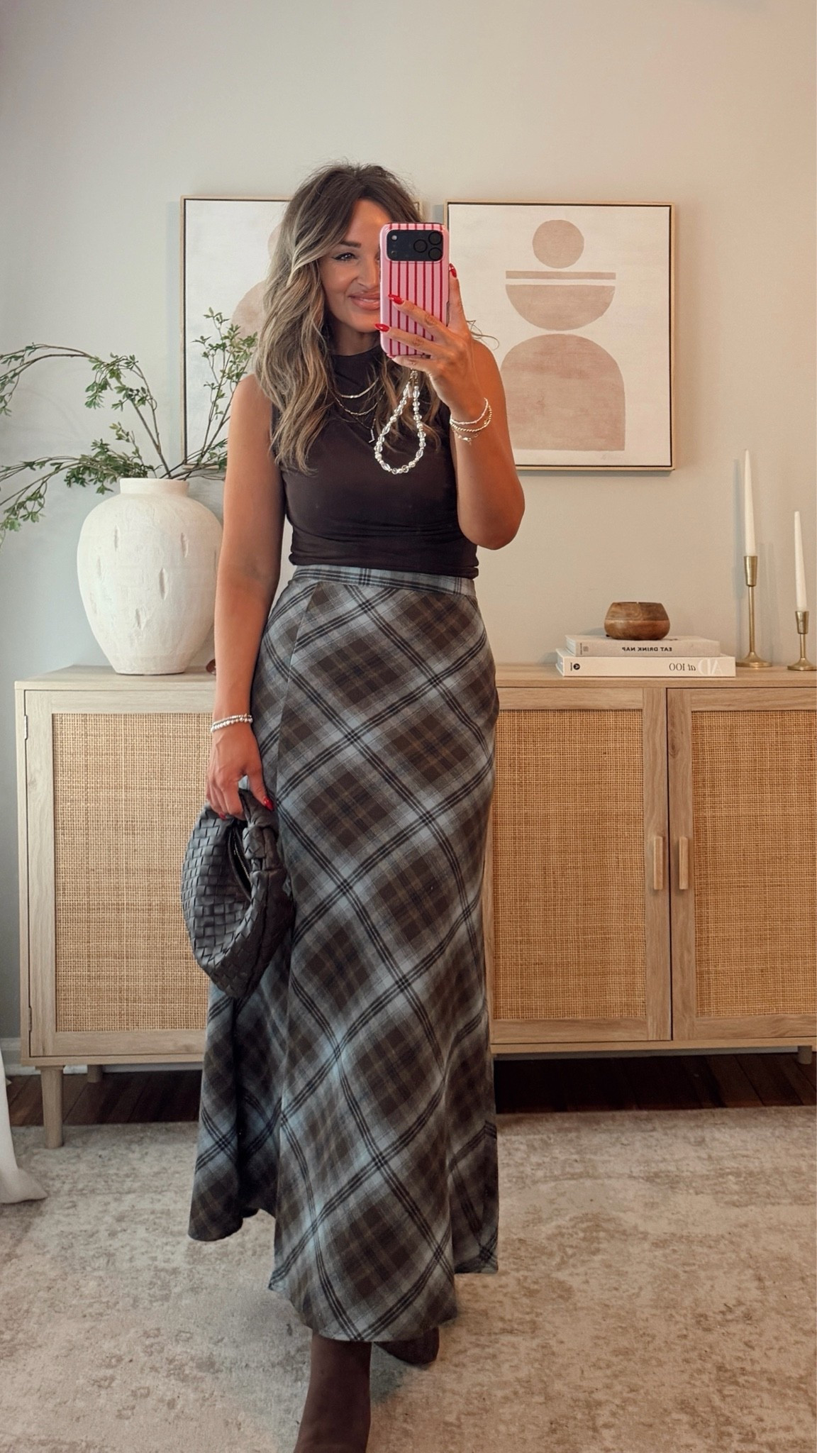 40% off with LEANN40 when expired use code LEANN35 🤎 cozy elevated plaid maxi skirt! i’m in a size M but fits loose on my waist, maybe could have done a S. im in a size S top, but this recently sold out so linking a very similar style! fall outfit, fall fashion @VICI

#LTKootd