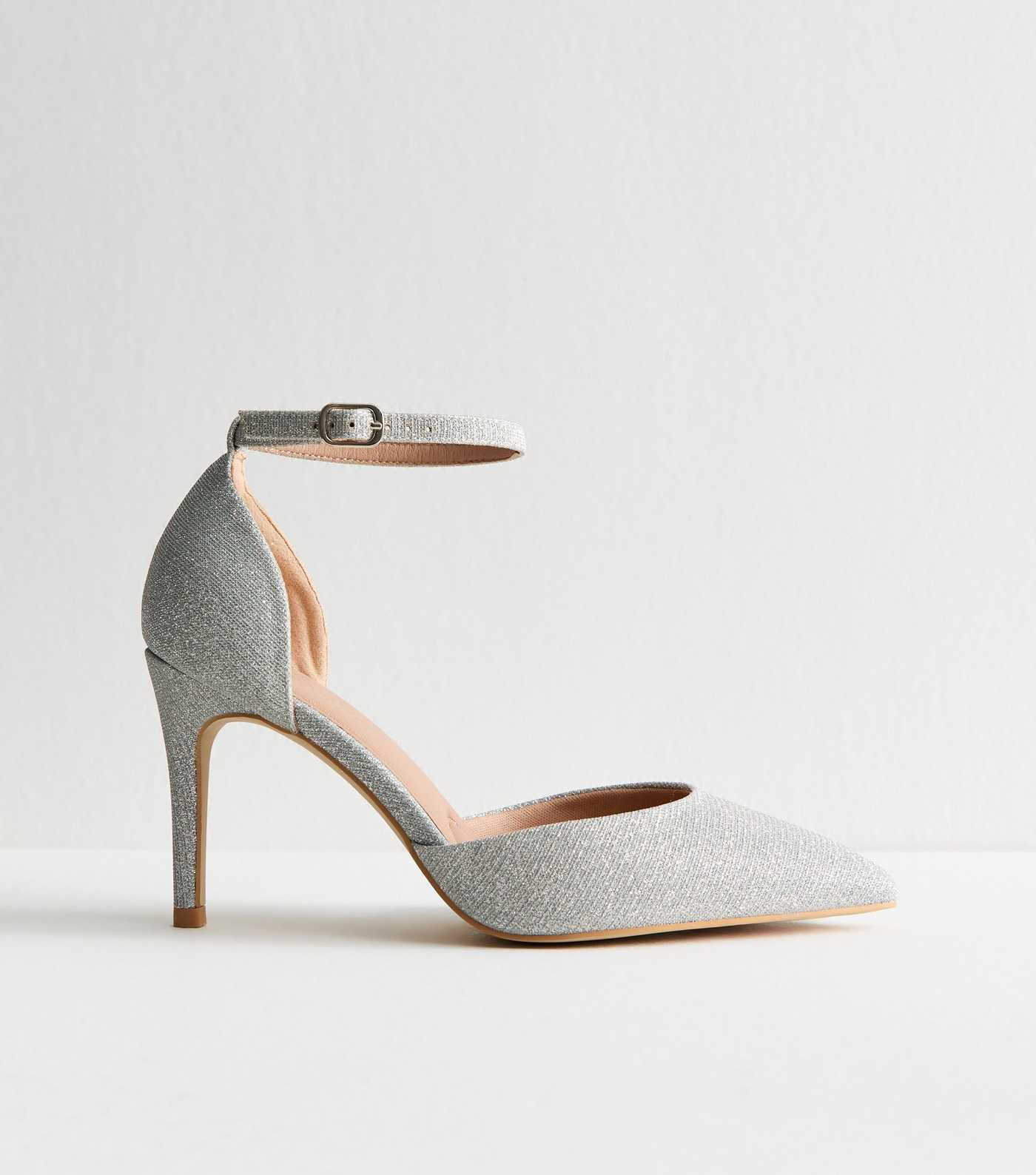 Extra Wide Fit Silver Metallic Stiletto Heel Court Shoes | New Look | New Look (UK)
