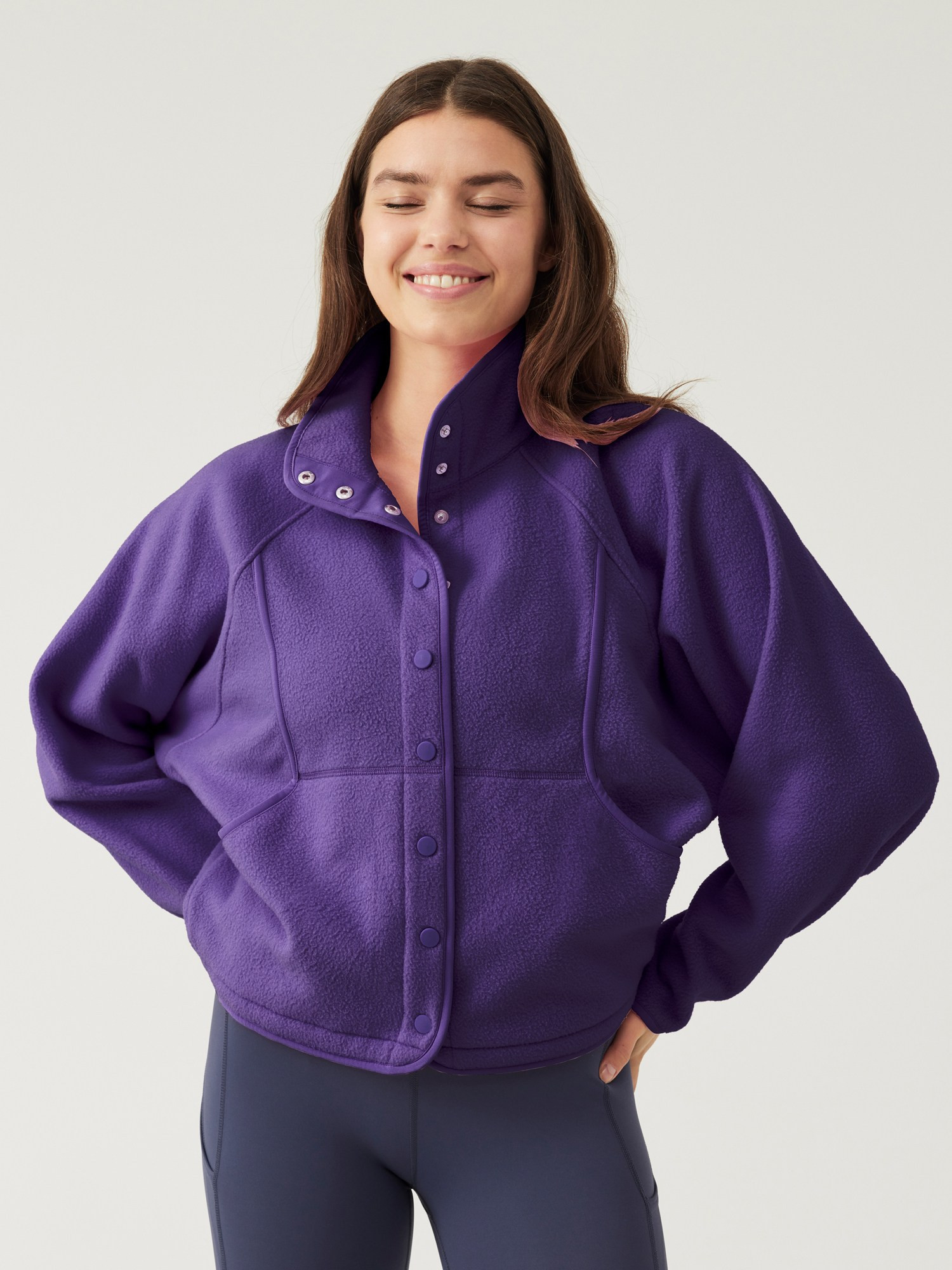 Outdoor Voices Women's RecFleece Snap Jacket Purple M | REI