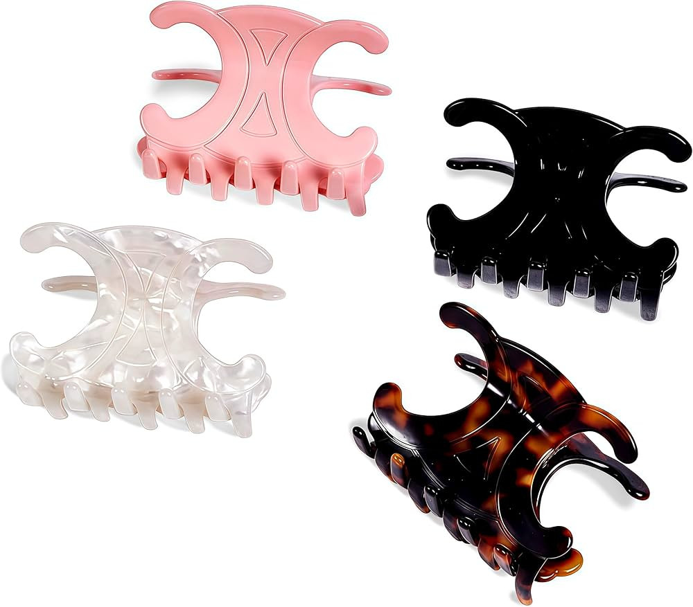4 Pack Butterfly Hair Clips, Celine Hair Clip, Premium Durable Acetate Medium Size Acetate Hair C... | Amazon (US)
