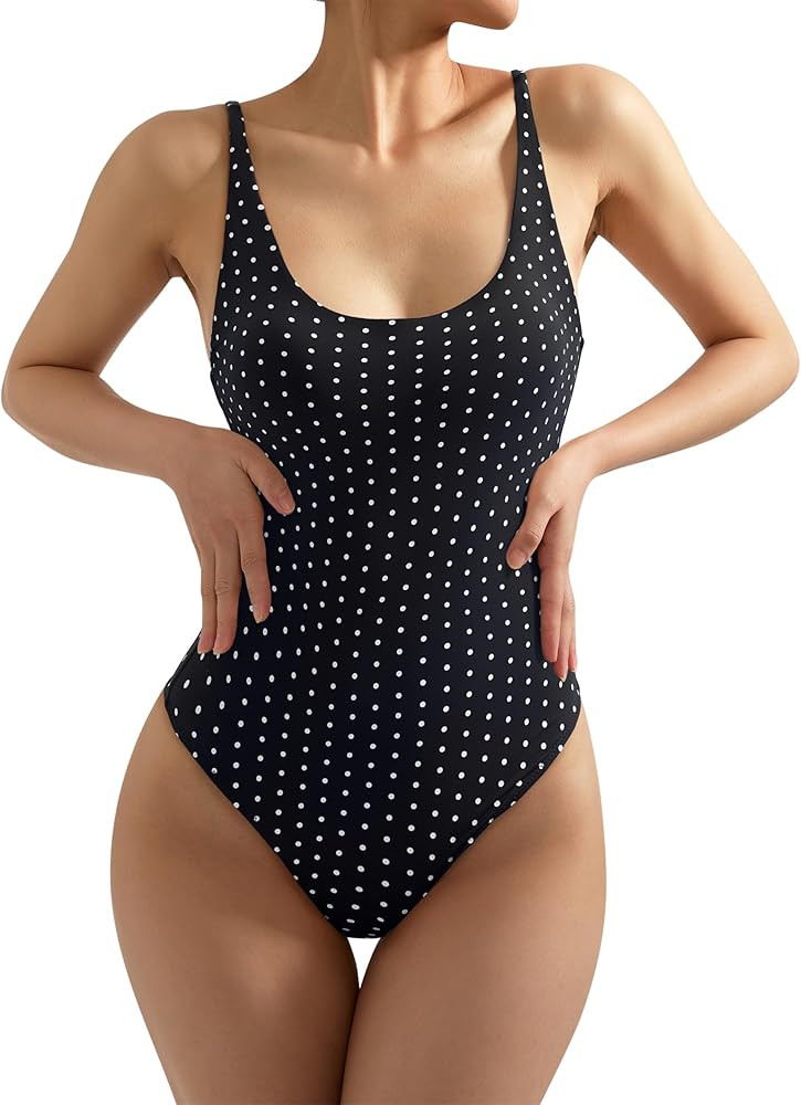 SUUKSESS Women Sexy Scoop Neck Thong Bodysuit Backless Cami Bodysuit Top | Amazon (US)