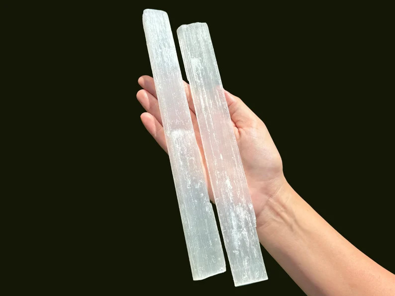 Selenite Sticks JUMBO 9 10 Long: Choose How Many Sticks LARGE Natural Selenite Wands, Selenite Cr... | Etsy (US)