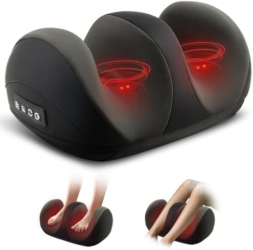 Foot Massager with Heat, Shiatsu Kneading Foot and Calf Electric Massager Machine with Roller, Ma... | Amazon (US)