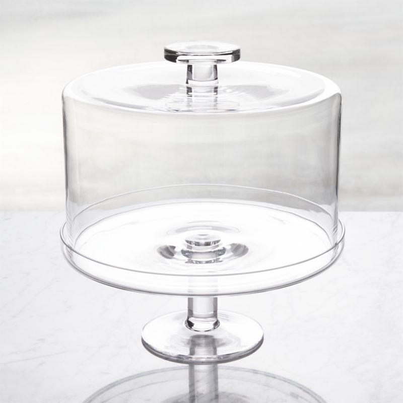 Footed Cake Stand with Dome + Reviews | Crate and Barrel | Crate & Barrel