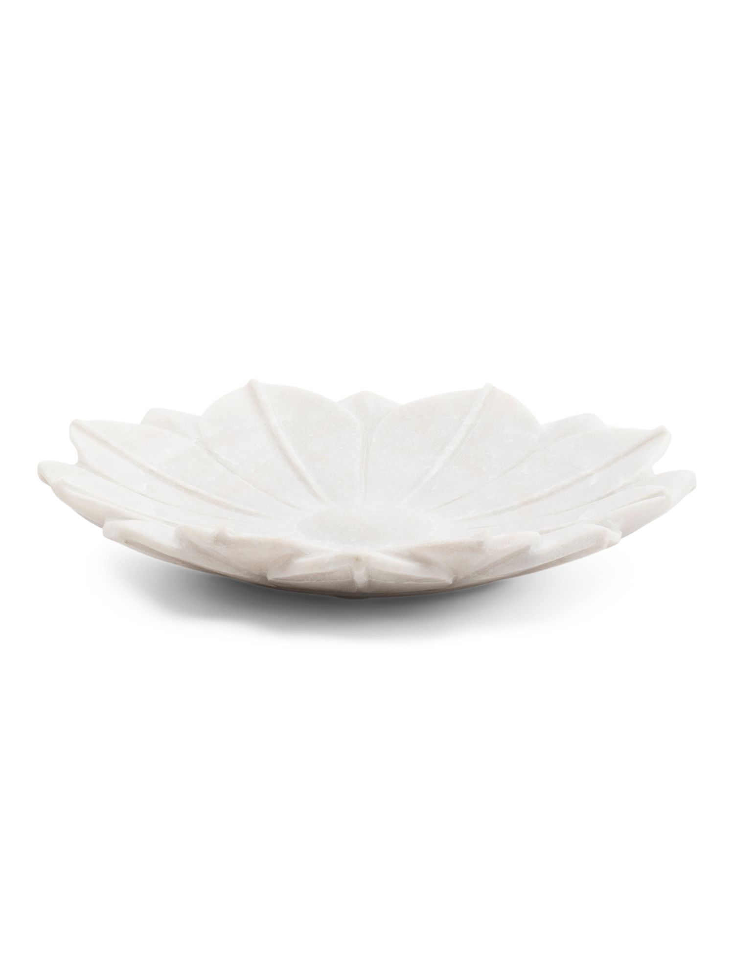 12in Carved Marble Flower Bowl | TJ Maxx