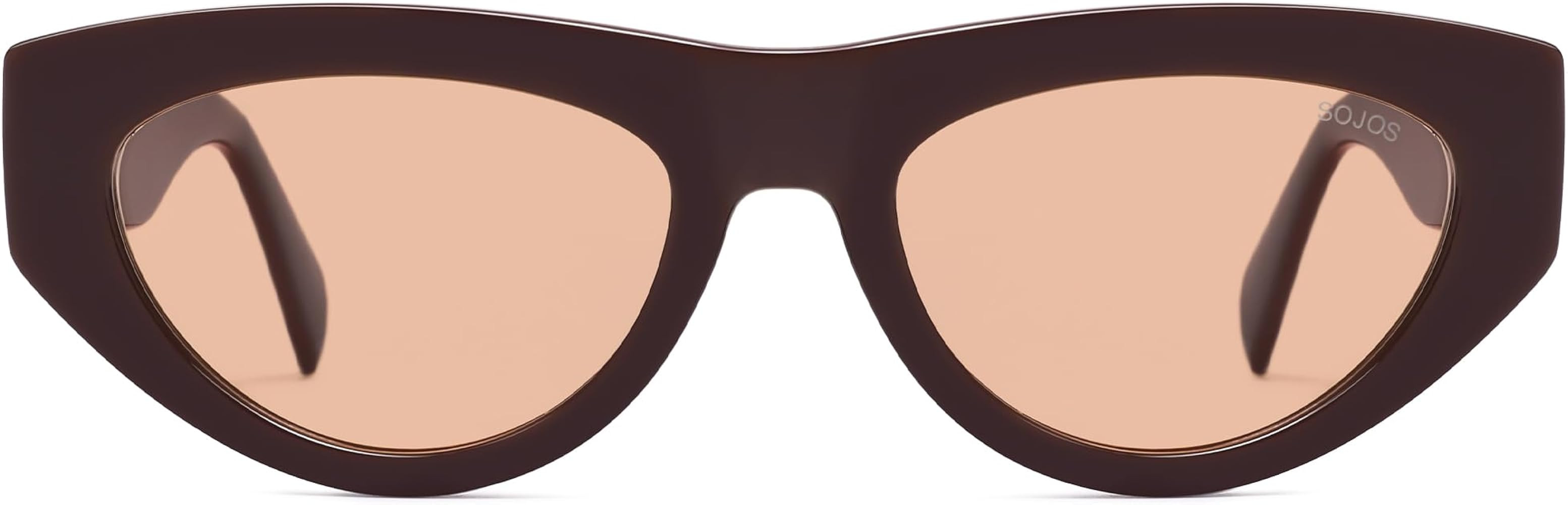 SOJOS Trendy Polarized Sunglasses Womens Retro Vintage 90s Cute Cat Eye Sun Glasses SJ2614 | Amazon (US)
