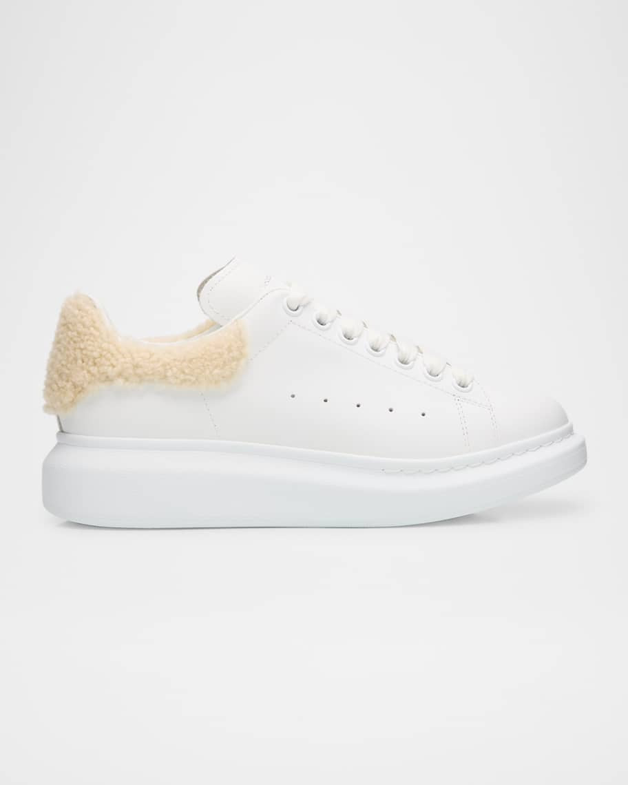 McQueen Shearling Oversized Sneakers | Neiman Marcus