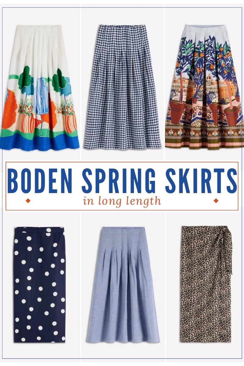 Boden spring skirts in long lengths 🌷🌿

#LTKOver40 #LTKTall #LTKMidsize