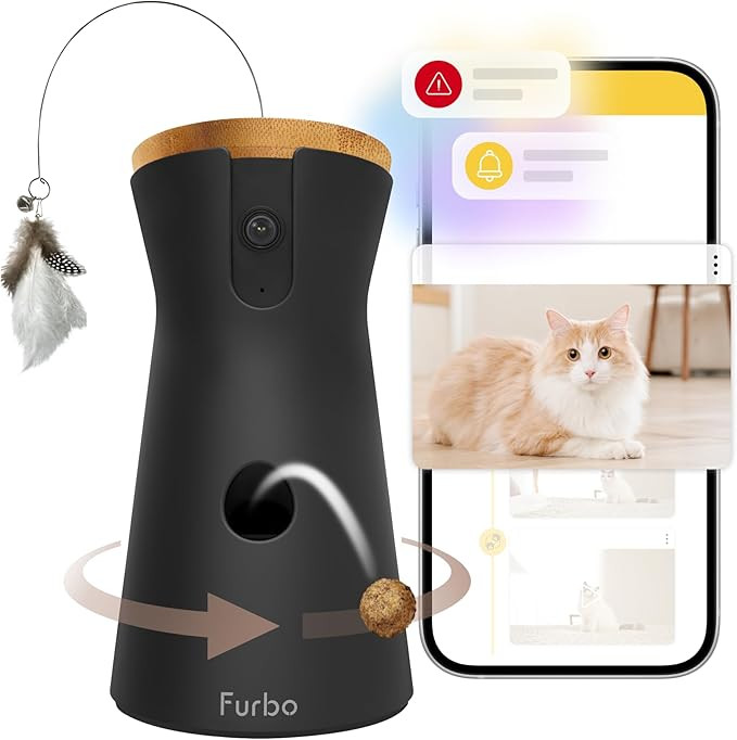 Furbo 360° Cat Camera + Nanny Bundle: Home Security & Cat Safety Alerts, Rotating Pet Treat Disp... | Amazon (US)