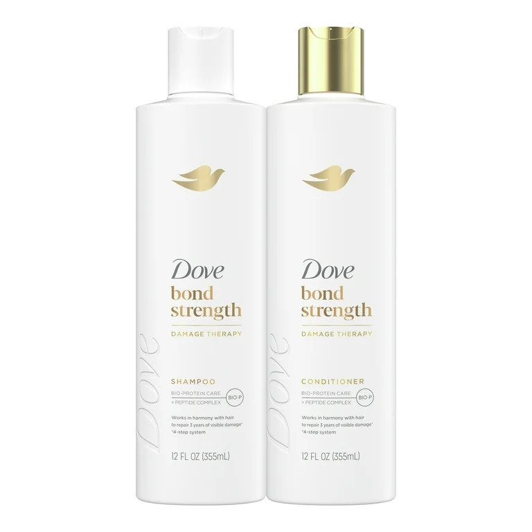 Dove Shampoo & Conditioner Set for Women Bond Strength with Peptide Complex, 12 Fl oz 2 Count Squ... | Walmart (US)