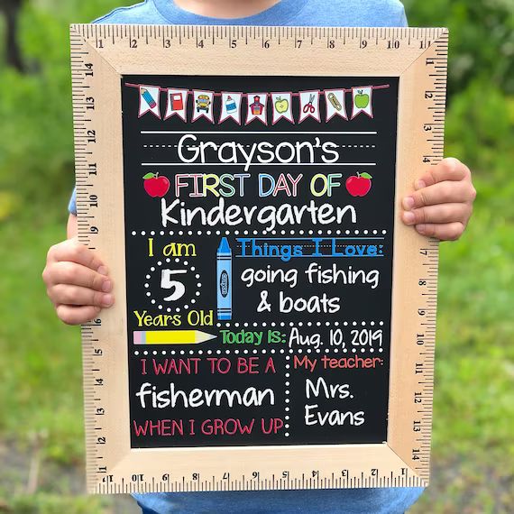 First Day of School Sign First Day of Kindergarten Sign 1st - Etsy | Etsy (US)