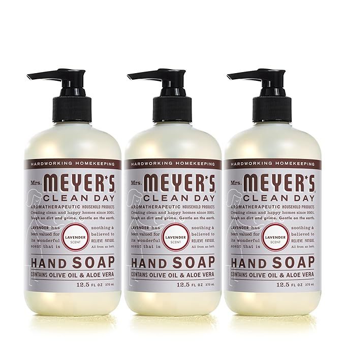 Mrs. Meyer's Hand Soap, Made with Essential Oils, Biodegradable Formula, Lavender, 12.5 fl. oz - ... | Amazon (US)