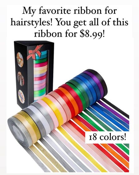 The best ribbon for hairstyles! You get all of this for $8.99! #amazon 

#LTKBeauty