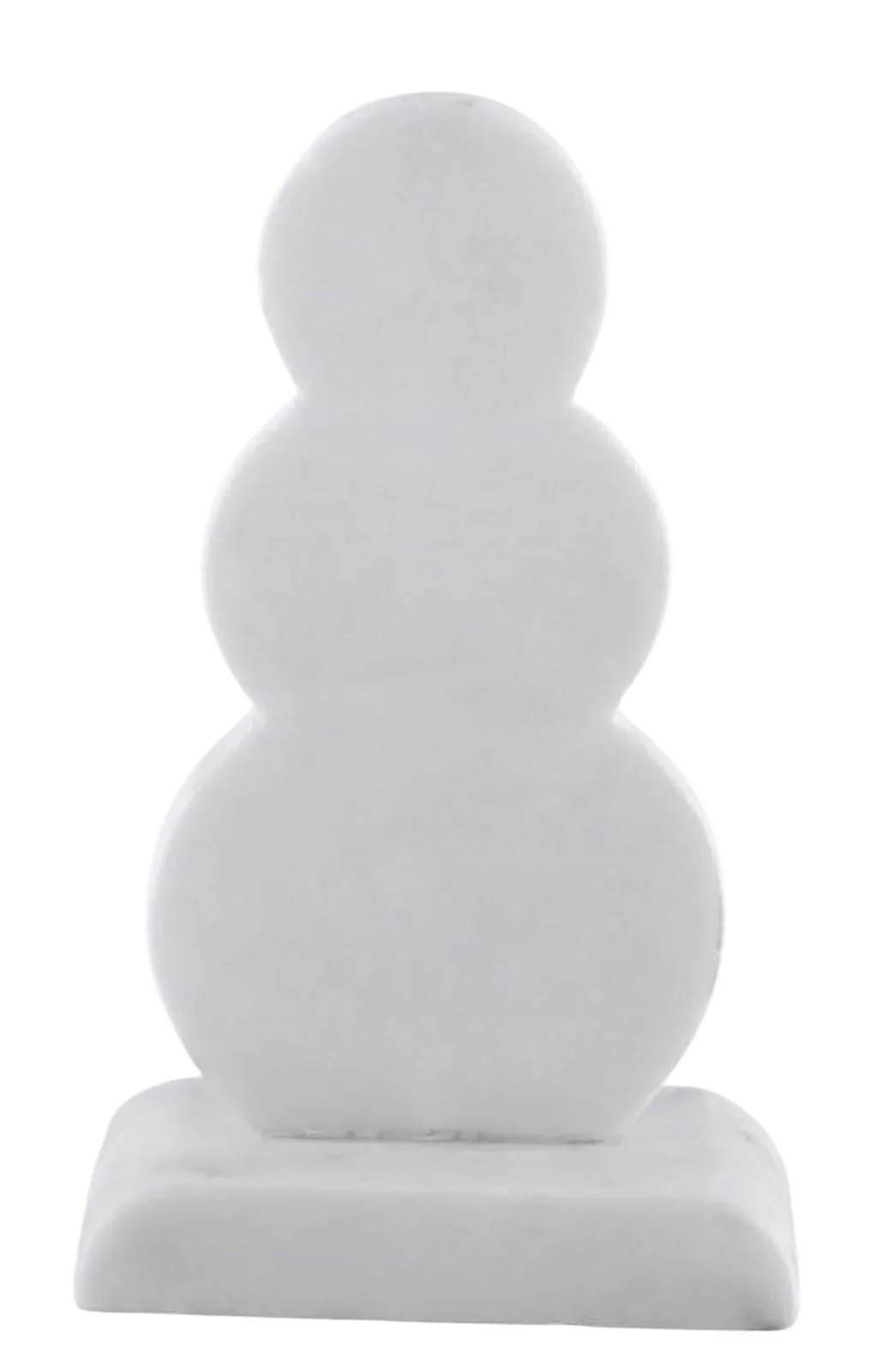 Small Marble Snowman Christmas Tabletop Decoration, White, 6.75", by Holiday Time | Walmart (US)