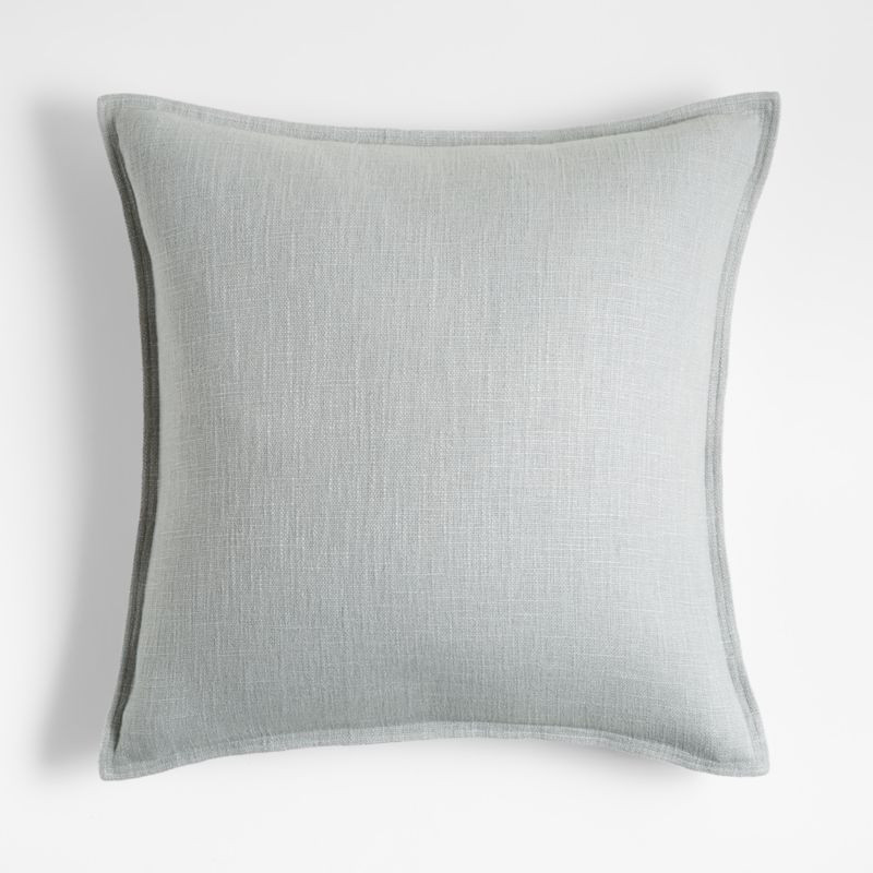 Quarry 20"x20" Laundered Linen Square Decorative Throw Pillow Cover + Reviews | Crate & Barrel | Crate & Barrel