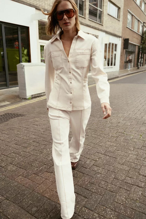 FITTED DENIM SHIRT | Zara UK