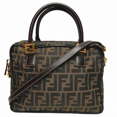 Fendi Zucca 2Way Bag Handbag Shoulder For Women Used | eBay US