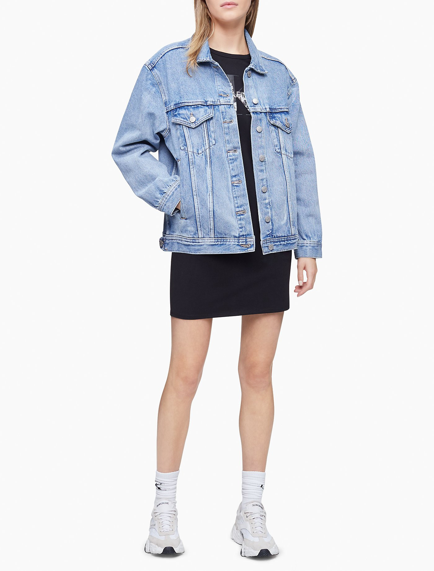 Light Wash Oversized Trucker Jacket | Calvin Klein | Calvin Klein (US)