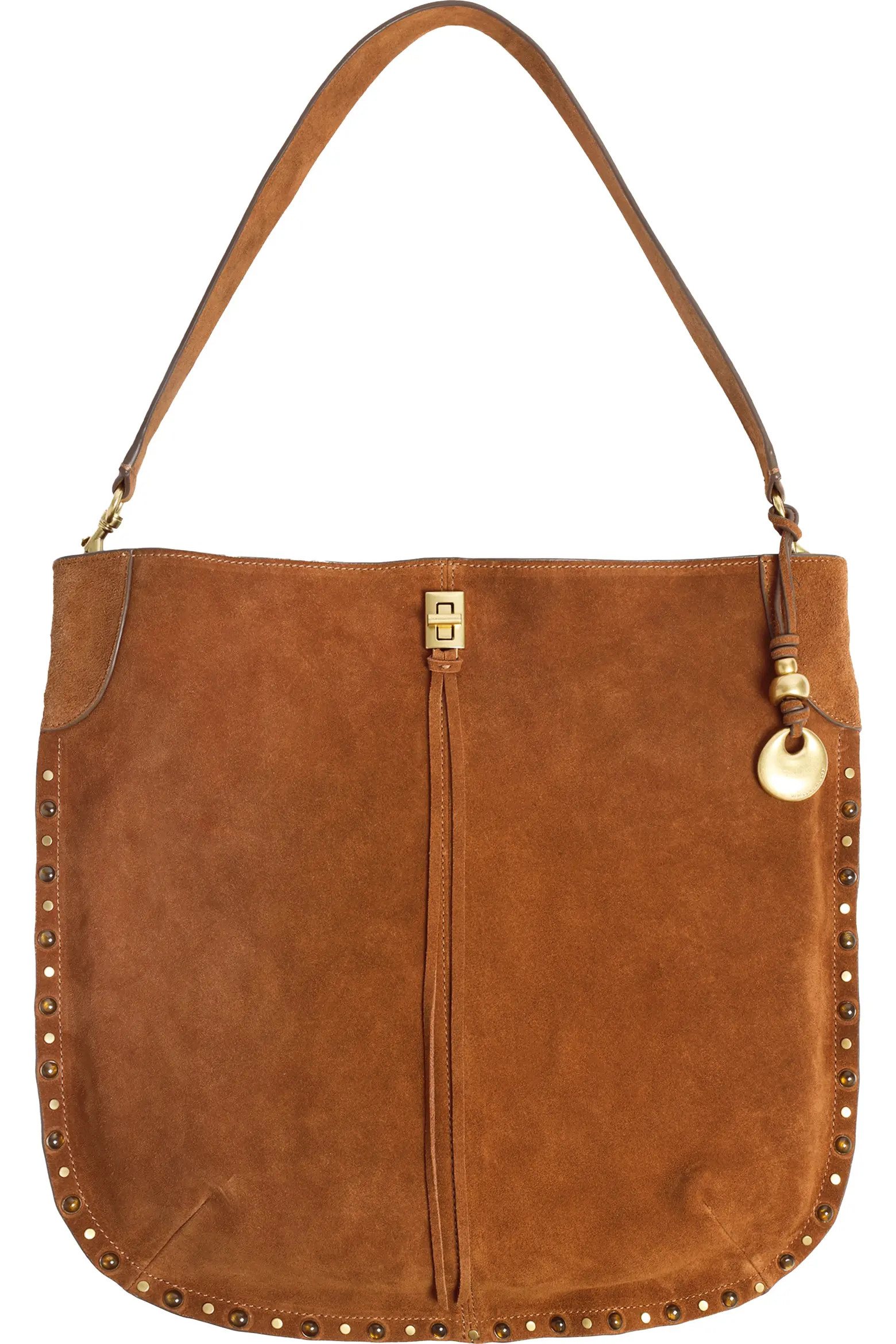 Slim Darren Stud & Tiger's Eye Embellished Hobo Bag (Women) | Nordstrom | Nordstrom