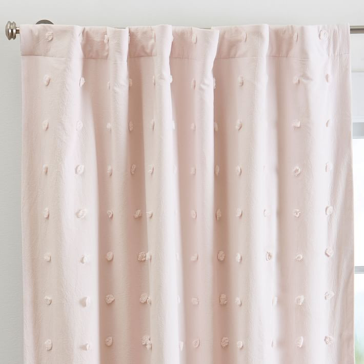 Tufted Dot Blackout Curtain | Pottery Barn Teen