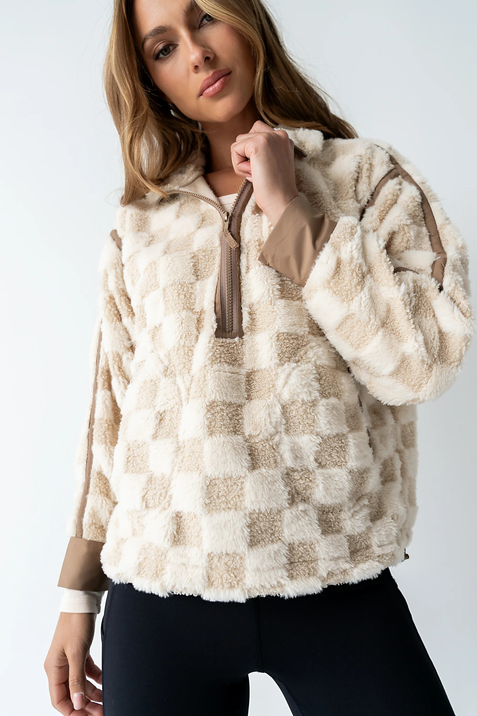 Sheri Checkered Half Zip | Böhme US