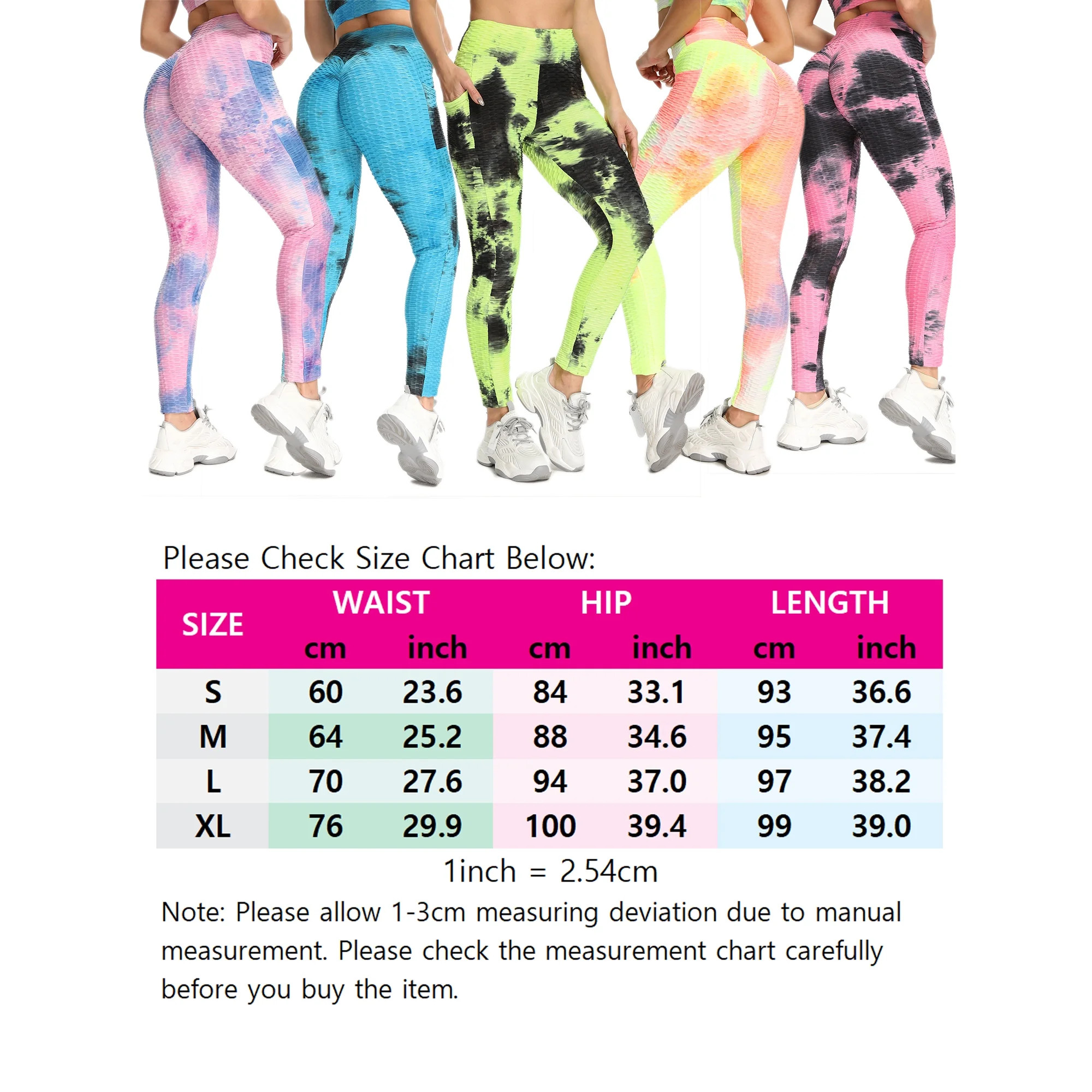 UKAP Womens Tie Dye Ruched Butt Lift Yoga Leggings with Pockets Sexy Stretch Sports Leggings High... | Walmart (US)