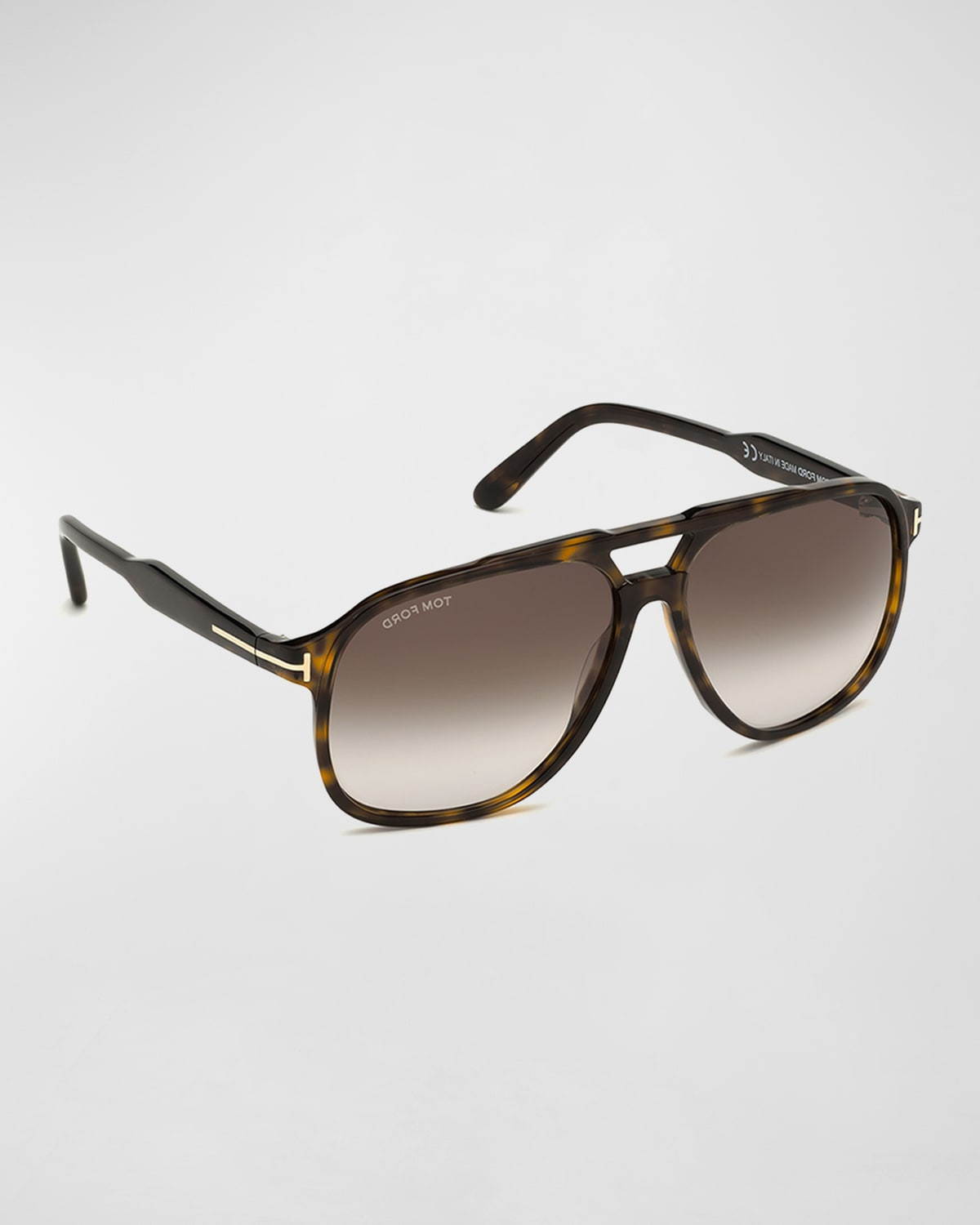 Men's Raoul Gradient Tortoiseshell Aviator Sunglasses | Neiman Marcus