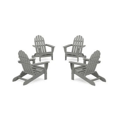 4-Piece Classic Folding Adirondack Conversation Set | Wayfair North America