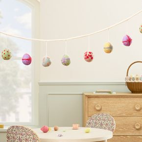 Pink Chicken Felt Easter Egg Garland | West Elm (US)