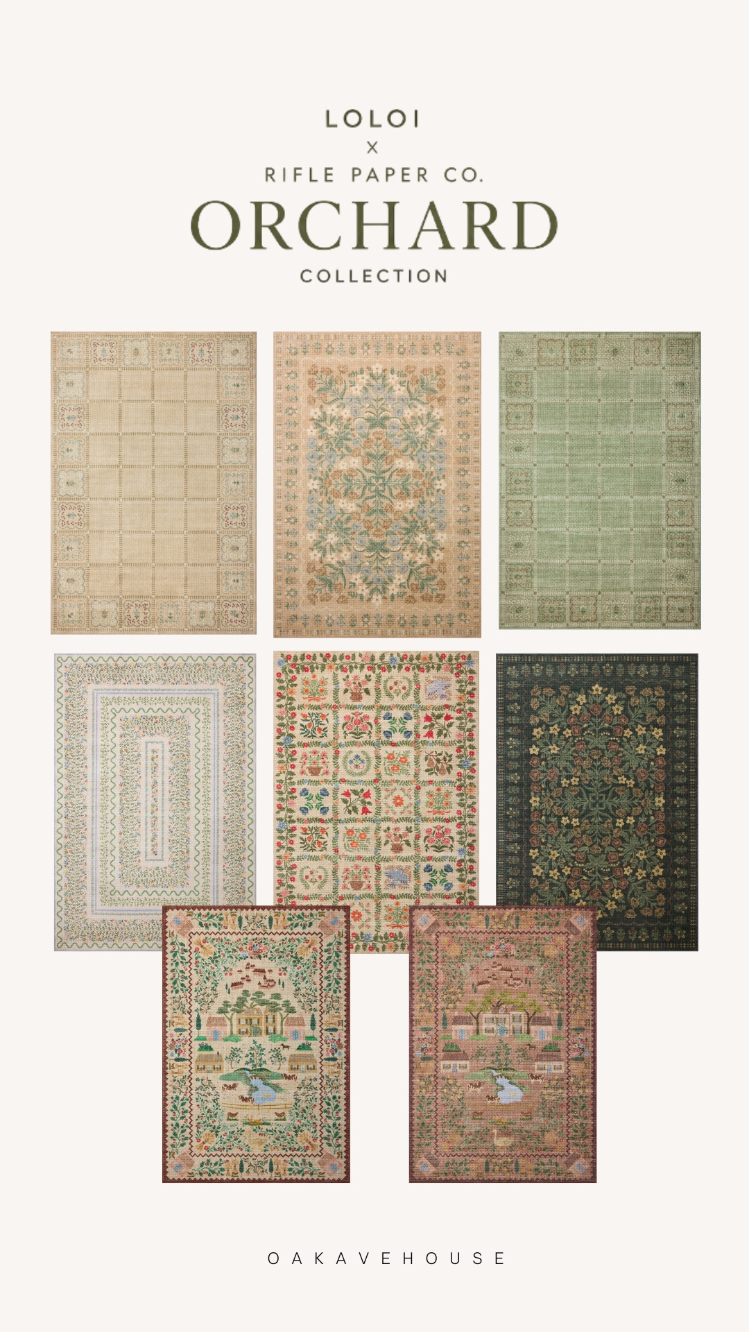 Rifle Paper Co x Loloi Orchard collection 

 #LTKSeasonal #LTKU #LTKHome