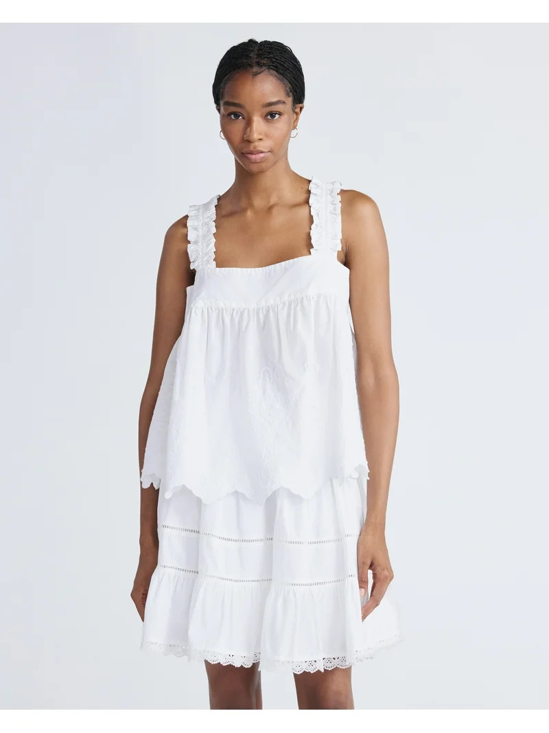 Free Assembly Women's Sleeveless Cotton Eyelet Top, Sizes XS-XXL | Walmart (US)