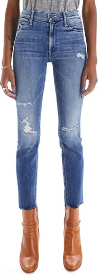 The Dazzler Crop High Waist Fray Hem Skinny Jeans | Nordstrom