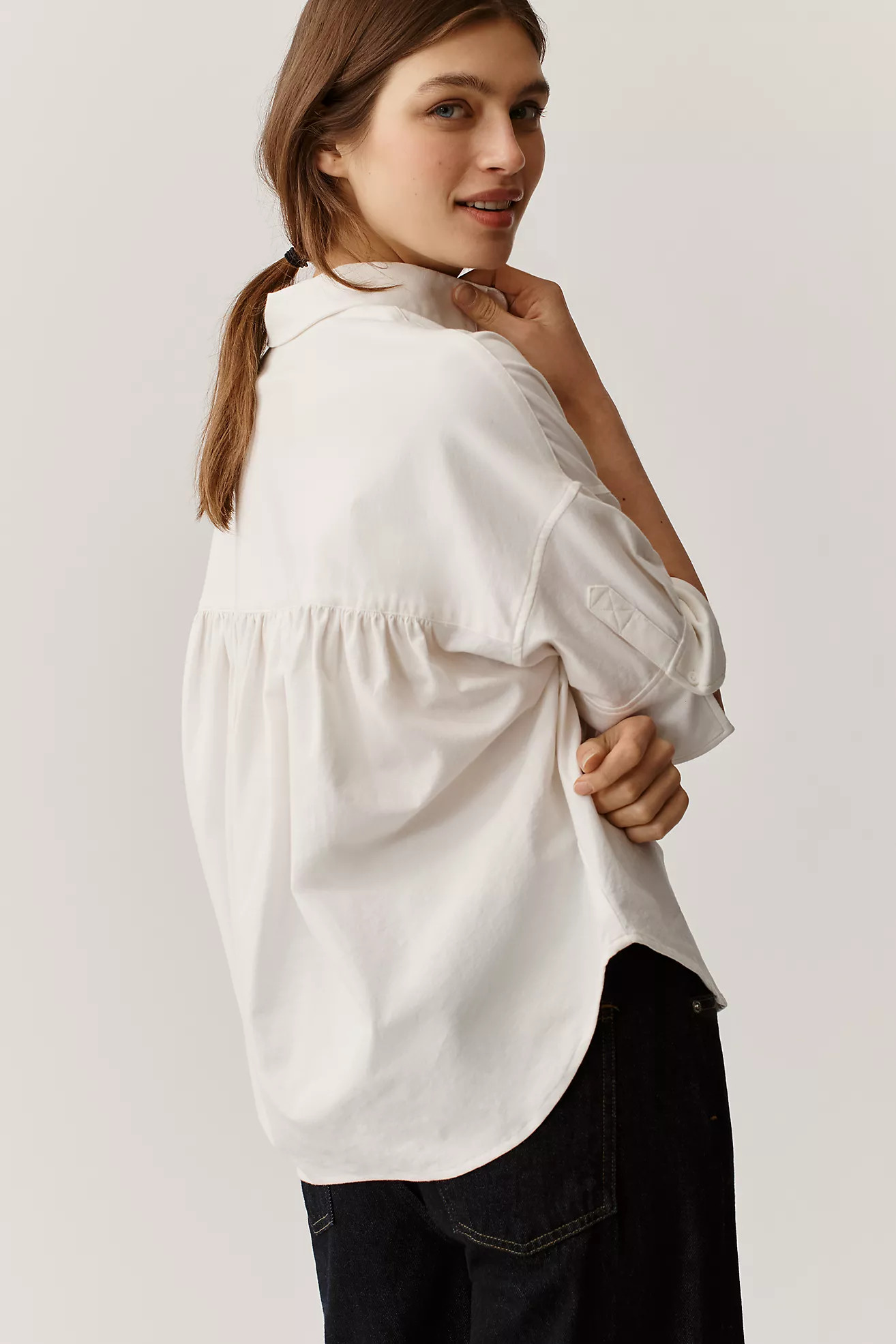 Maeve Mabel Boxy Oxford Shirt | Anthropologie (US)