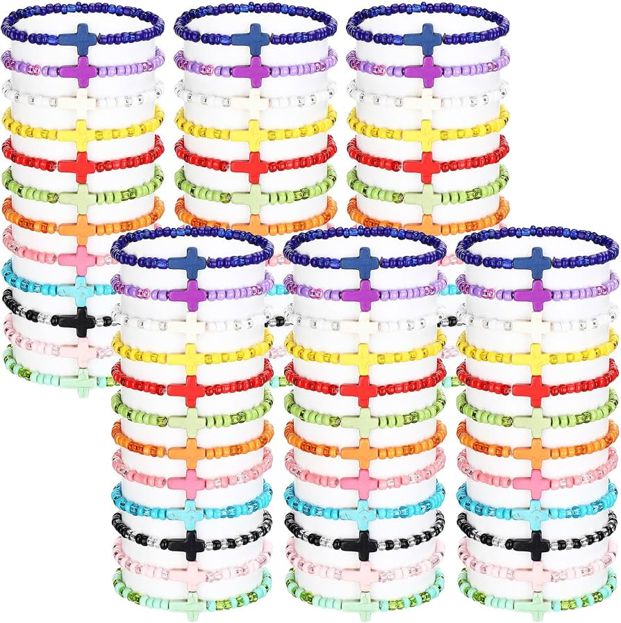 72 Pcs WWJD Bracelets Jesus You Christian Bracelets Bulk, Valentine Gift for Women Kid Colorful R... | Amazon (US)