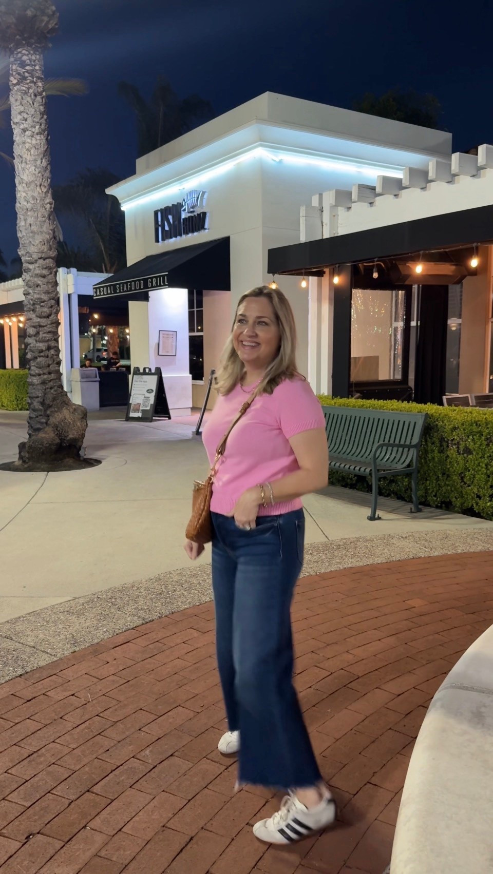 Having good basics makes getting dressed do much easier! Favorite jeans, pink short sleeve sweater for spring & fab crossbody. FYI, I switched the strap on my bag to make it look more high-end! 

#LTKootd #LTKOver40 #LTKspringtrends