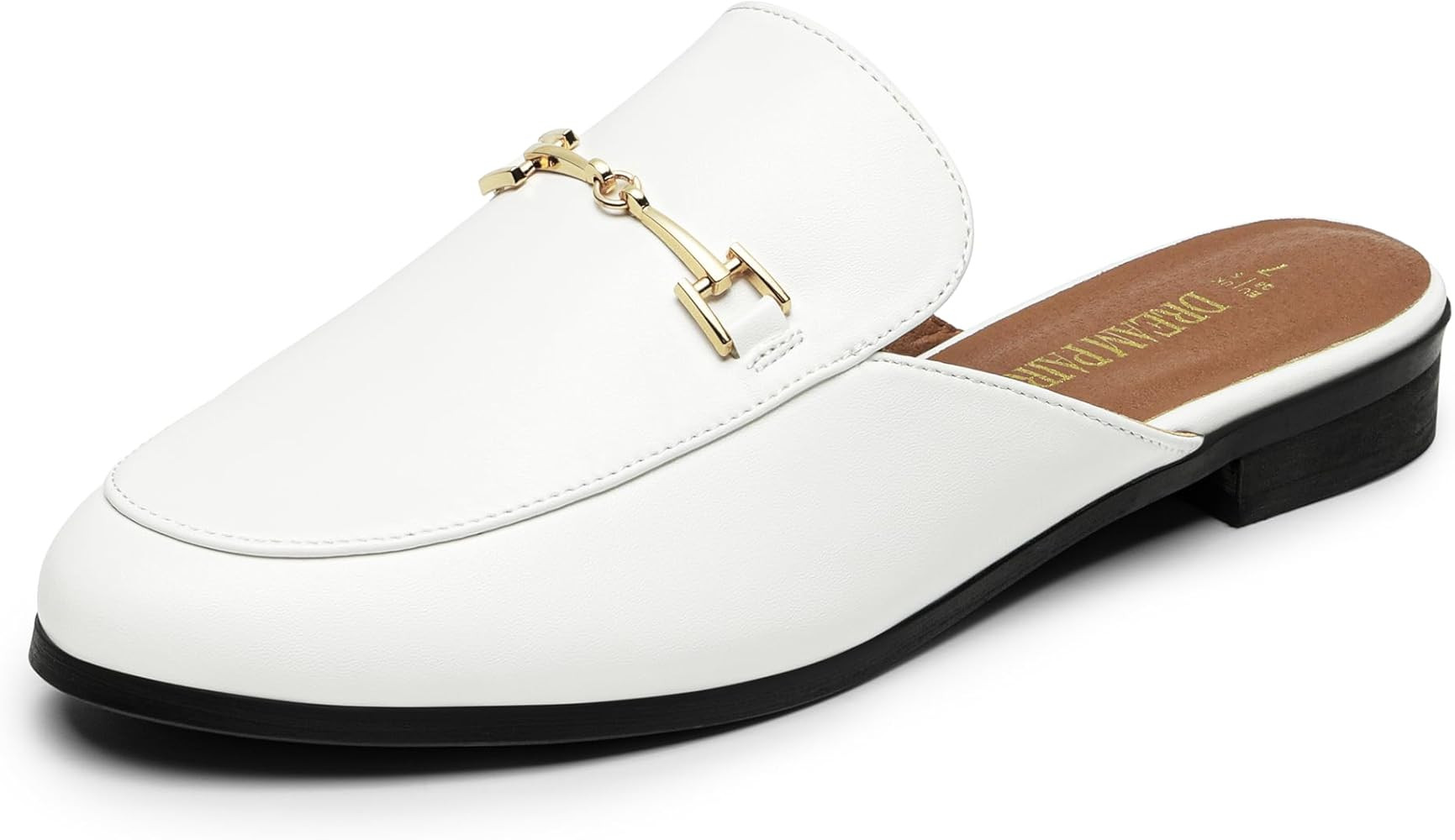 DREAM PAIRS Mules for Women Flats Comfortable Buckle Mules Slip on Slides Backless Loafers Shoes | Amazon (US)