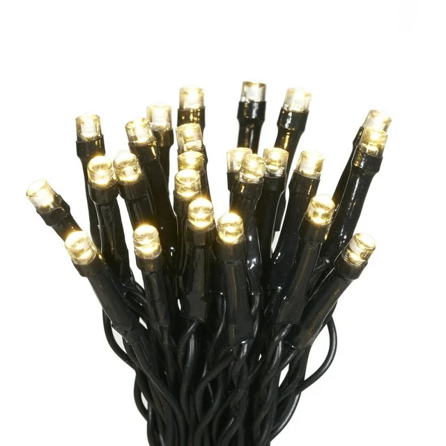 Mainstays 72-Count Solar Powered Warm White LED Patio Umbrella Lights, 9' | Walmart (US)