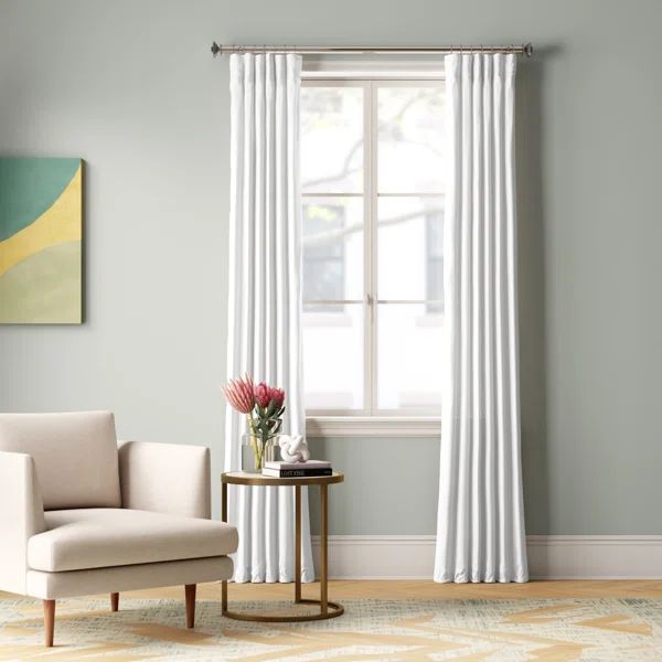Heritage Velvet Solid Room Darkening Thermal Rod Pocket Single Curtain Panel | Wayfair Professional