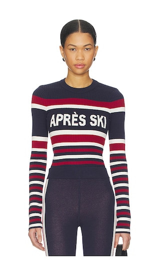 Slopes Sweater in Navy Apres Ski Stripe | Revolve Clothing (Global)