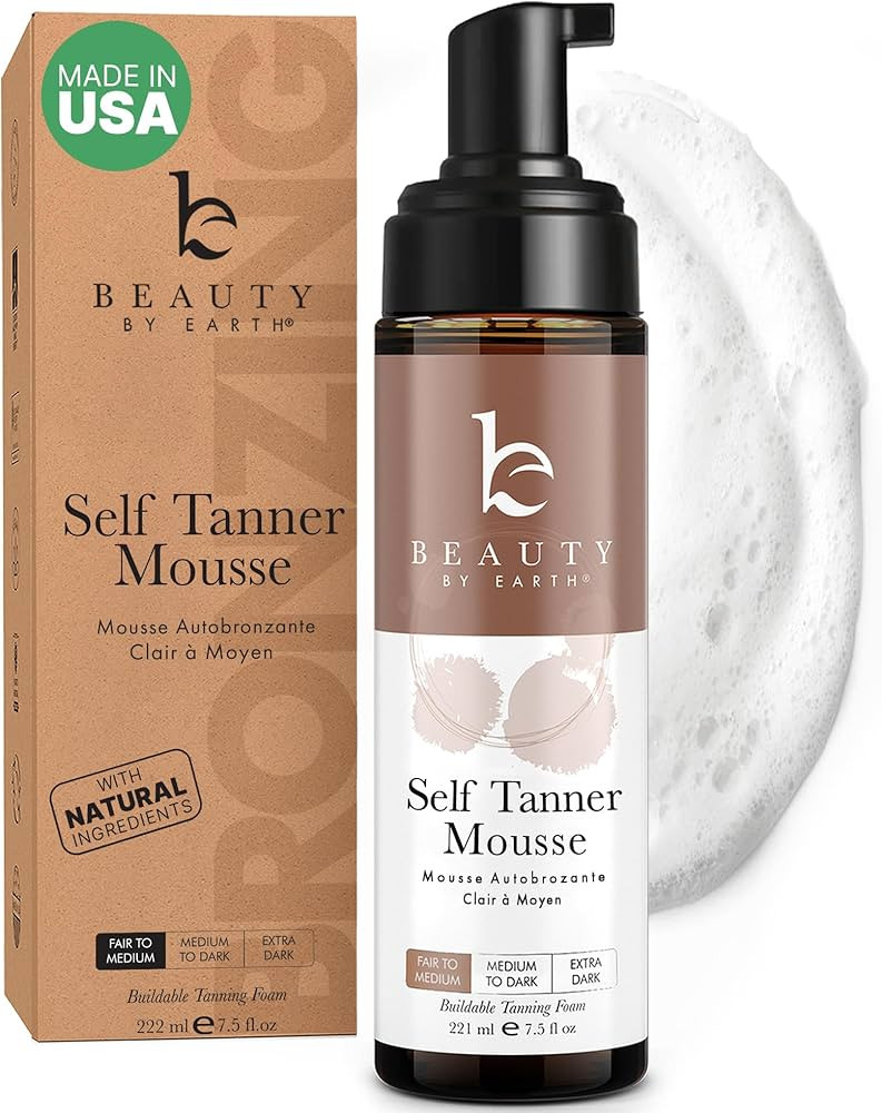 Self Tanner Mousse - USA Made with Natural & Organic Ingredients, Self Tanning Mousse for Fake Ta... | Amazon (US)