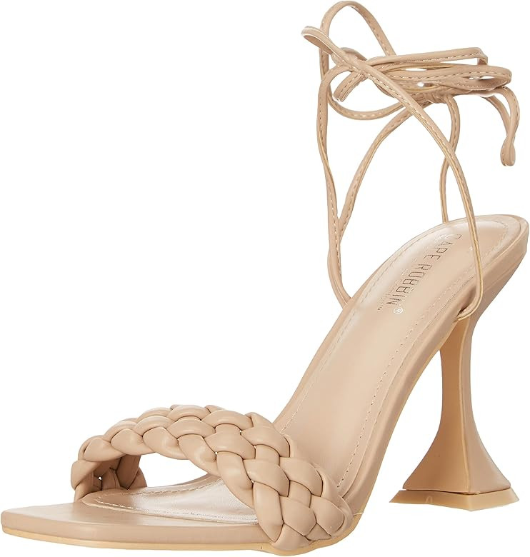 Cape Robbin Curve Sexy Woven High Heels for Women, Square Open Toe Shoes Heels | Amazon (US)