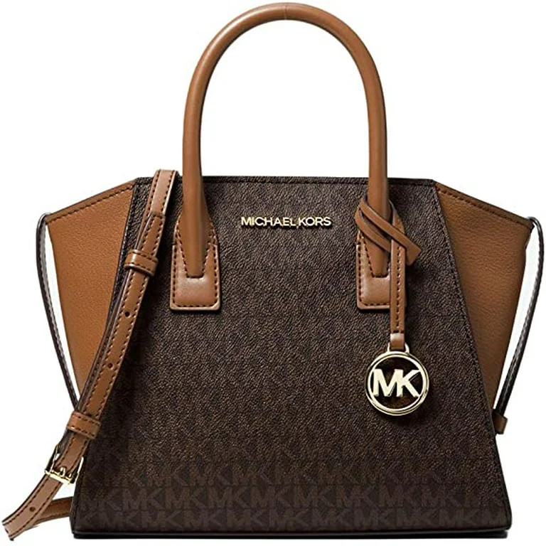 Michael Kors 35F1G4Vm2B Avril Small Logo Top-Zip Satchel In Brown | Walmart (US)