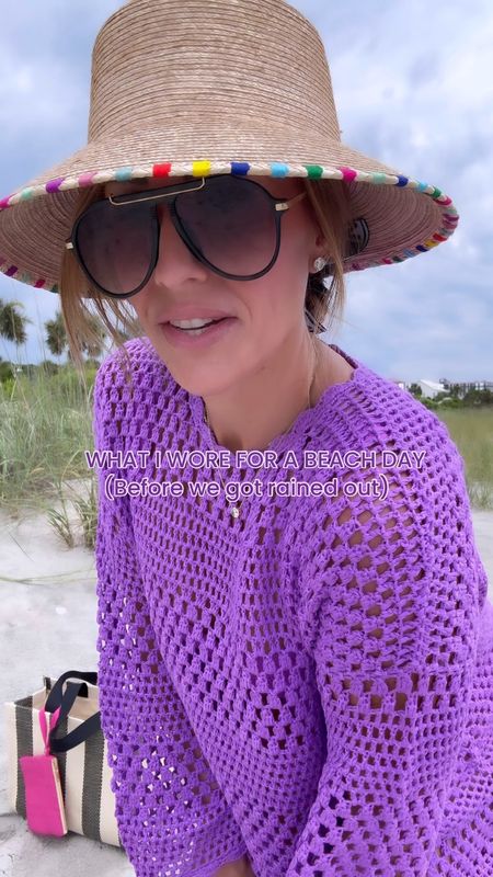 I love this purple more than I thought 💜
•
Comment: BEACH LOOK
•
Midsize beach day size medium top, medium coverup, XL bottoms 

#LTKtravel #LTKswim #LTKmidsize