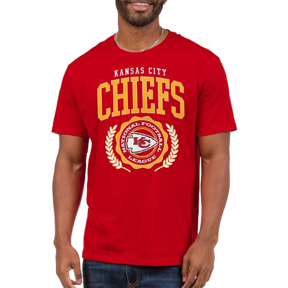 Junk Food Men's Standard NFL Prep-Officially Licensed Adult Short Sleeve Fan T-Shirt Women | Amazon (US)